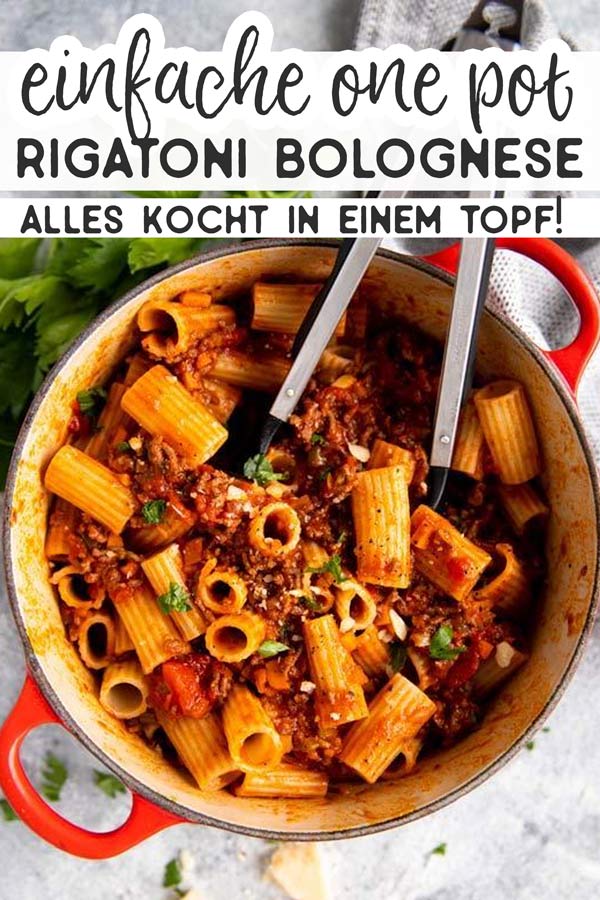 One Pot Rigatoni Bolognese Pin 1