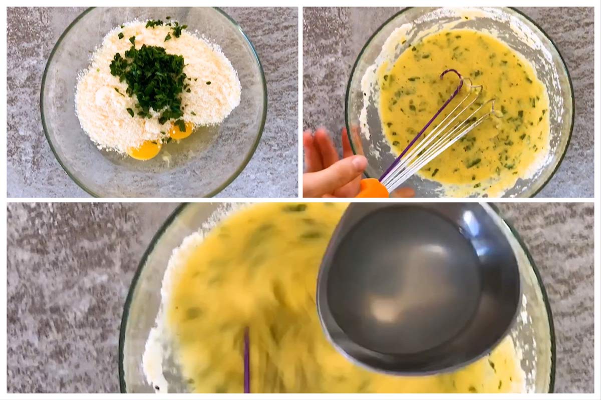 Bildanleitung für Käsemasse bei Spaghetti Carbonara