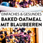 Baked Oatmeal mit Blaubeeren Pin 1