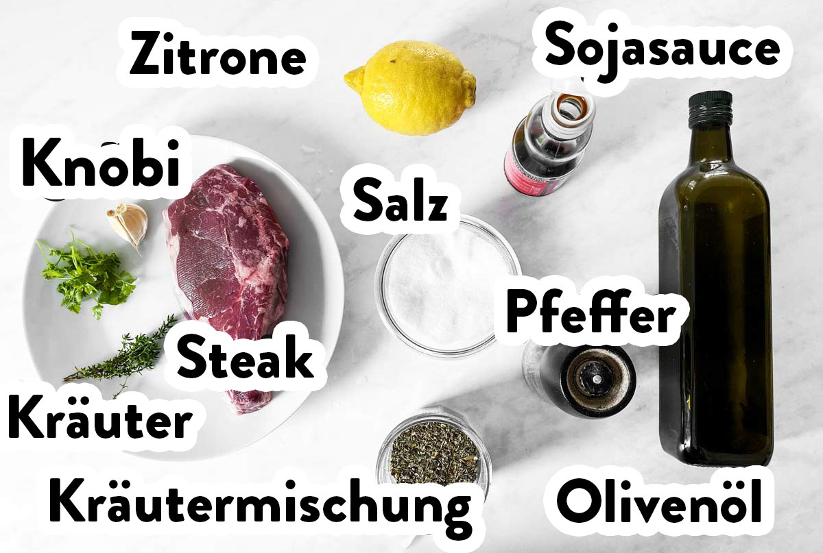 Zutaten für Steak Marinade